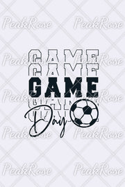 Game Day Soccer Ball Print Plaid Sweatshirt