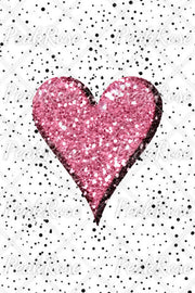 Pink Diamond Heart Print Jeans