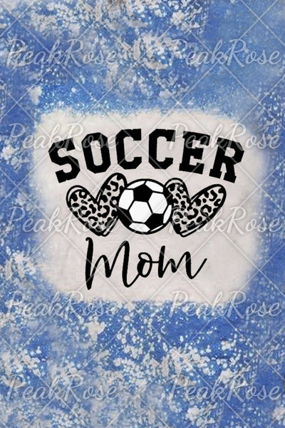 Soccer Mom Heart Bleached Print T-Shirt