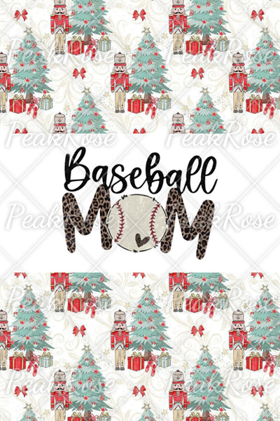 Baseball-Mom-Weihnachtszerrissene Jeans