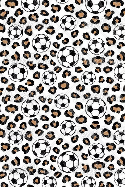 Soccer Ball Leopard Print Denim Jeans