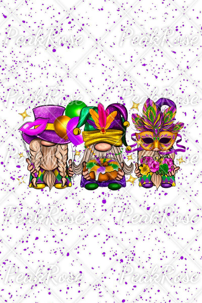 Mardi Gras Gnomies Cakes Flowers And Balloon Print Off-Shoulder Blouse