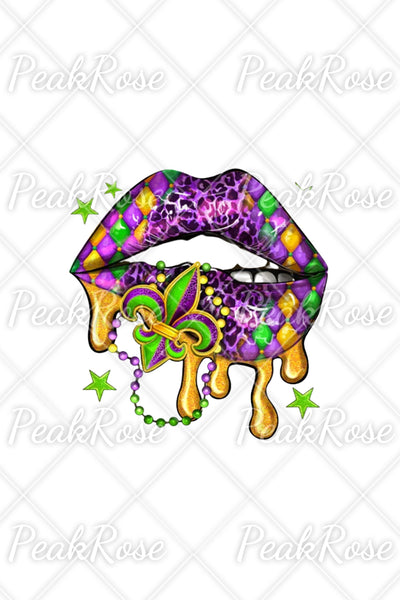 Mardi Gras Glitter Leopard Western Lips Tie Dye Bleached Halter Top