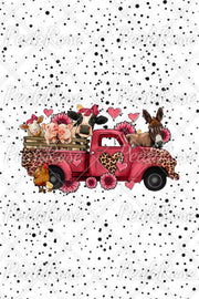 Leopard Farm Animals Truck Print T-Shirt