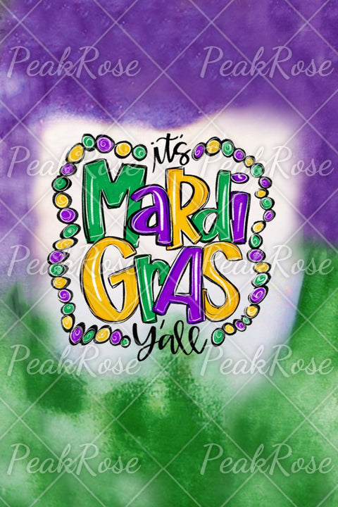 It's Mardi Gras Y'all Colored Beads Long-Sleeved Sweatshirt