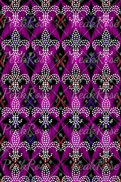 Mardi Gras Crystal Leopard Pattern Denim Shorts