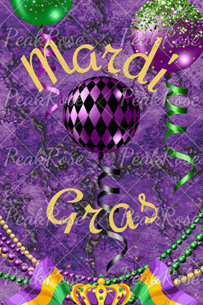 Mardi Gras Beads Carnival Print Loose Tunic