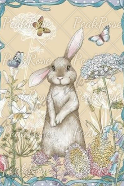 The Little Gray Rabbit In The Flowers Standing Bunny Sweatshirt
