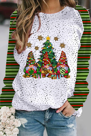 Christmas Gnome Stripe Sweatshirt