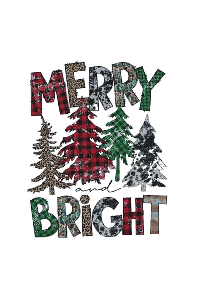 Merry And Bright Round Neck Sweatshirt