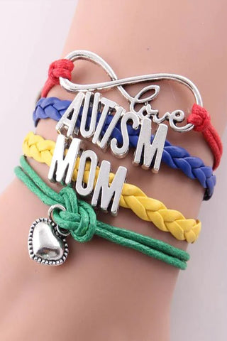 Autism Mom Colorful Braided Rope Bracelet