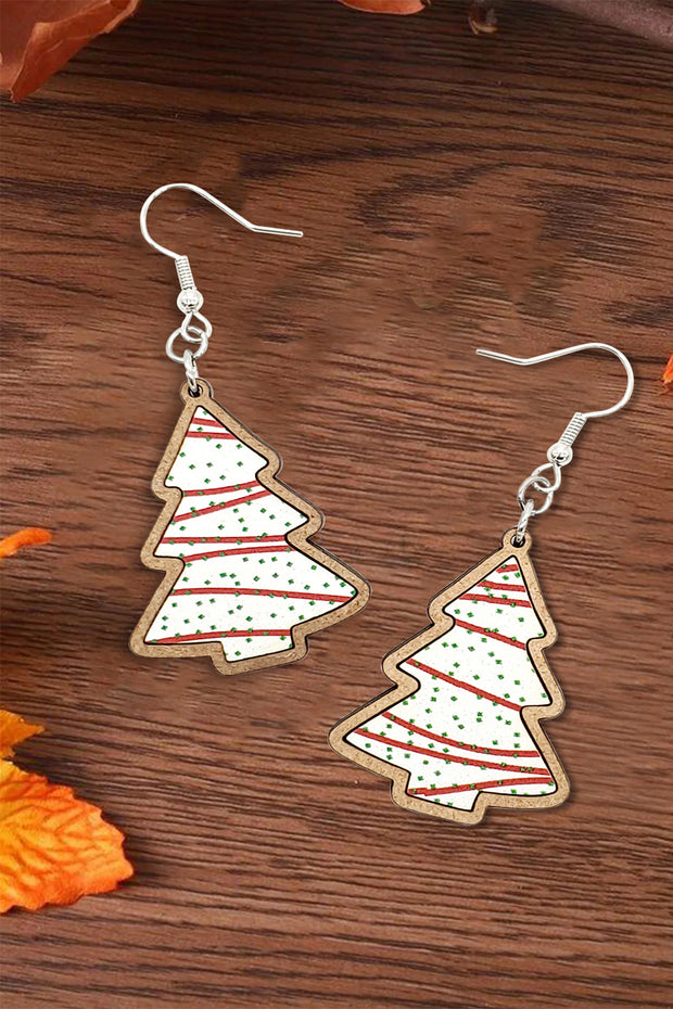 Christmas Tree Wood Earring