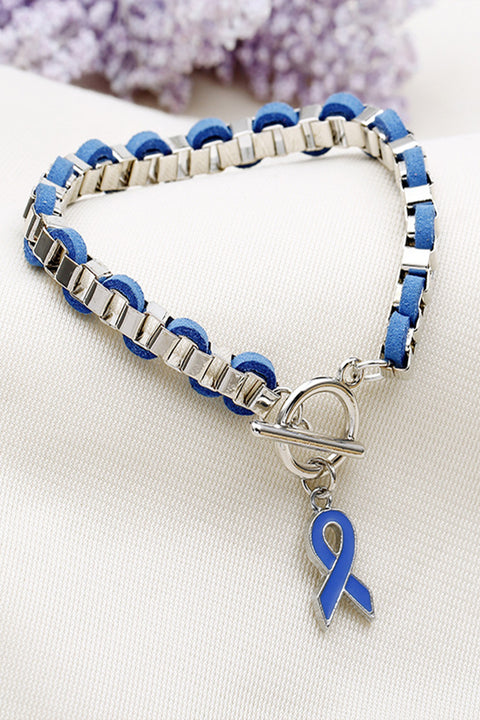 Autism Awareness Blue Ribbon Bracelet