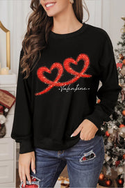 Curve Double love Smile long-sleeved Sweatshirt