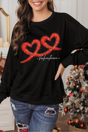 Curve Double love Smile long-sleeved Sweatshirt