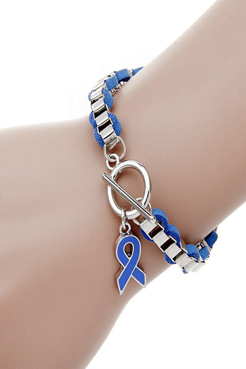 Autism Awareness Blue Ribbon Bracelet