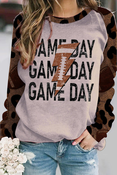 Game Day Football Print Sweatshirt