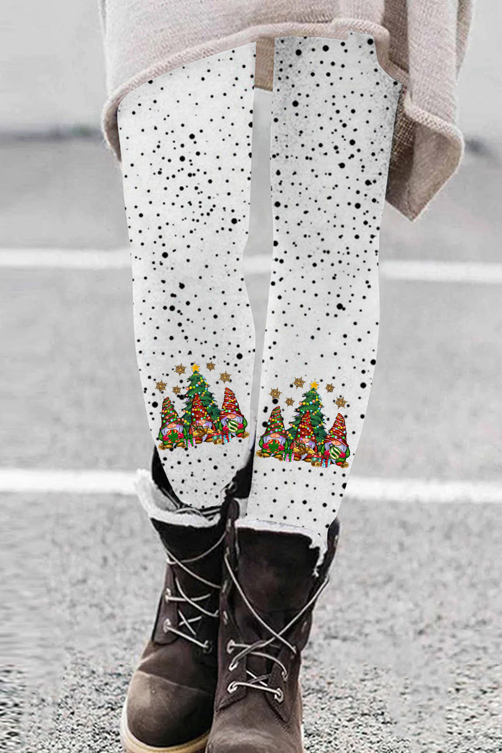 Christmas Gnome Stripe Leggings