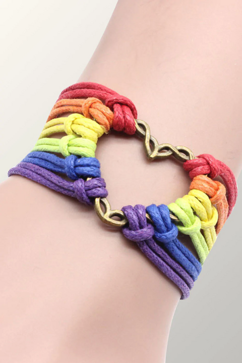 Rainbow Heart Bracelet