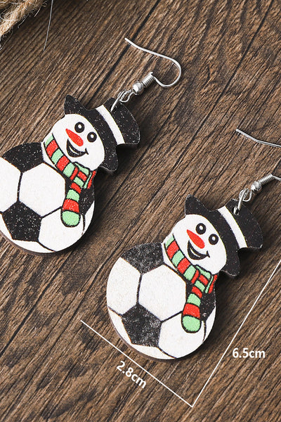 Snowman Footabll Earrings