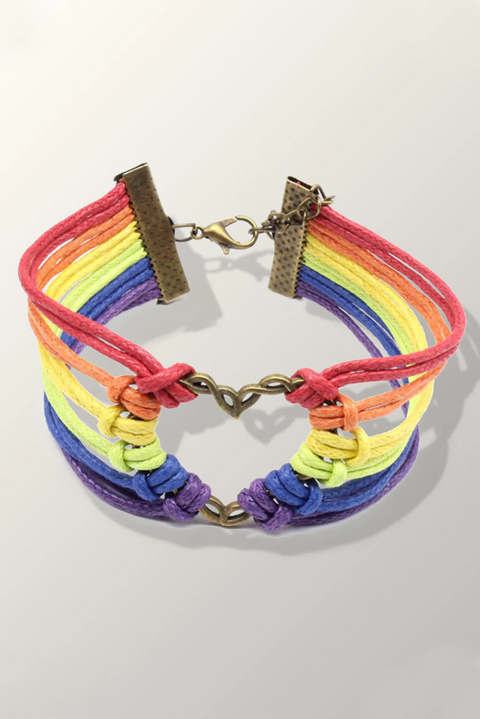 Rainbow Heart Bracelet