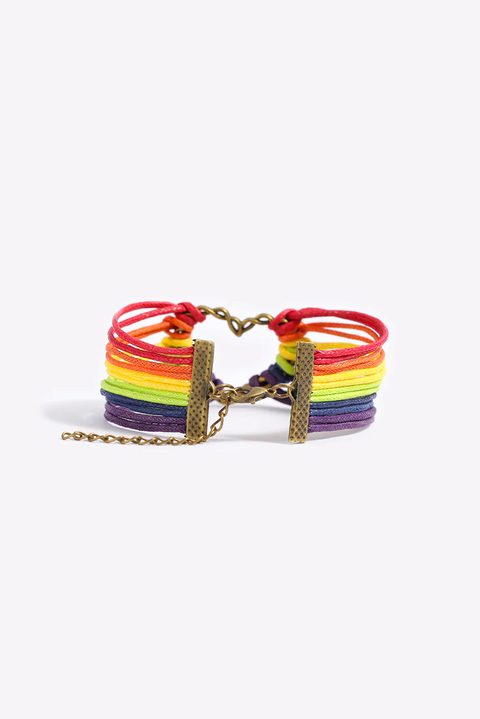 Regenbogen-Herz-Armband