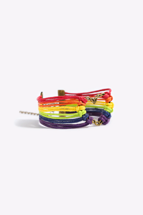 Rainbow Heart Bracelet