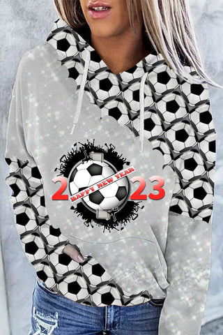 2023 HAPPY NEW YEAR Football Support Team Uniform Hoodie