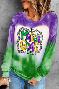 It's Mardi Gras Y'all Colored Beads Long-Sleeved Sweatshirt