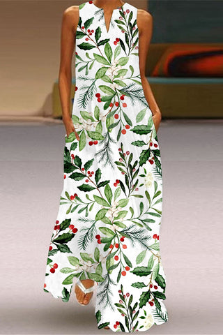 Holly Plants Sleeveless Maxi Dress