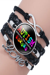 Autism Awareness Print Braided Rope Bracelet