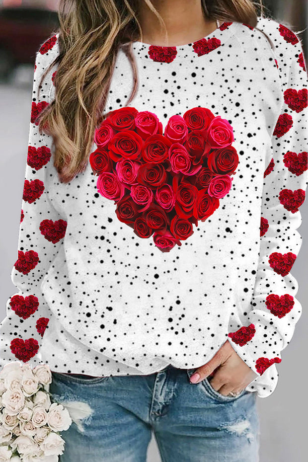 Heart Print Sweatshirt