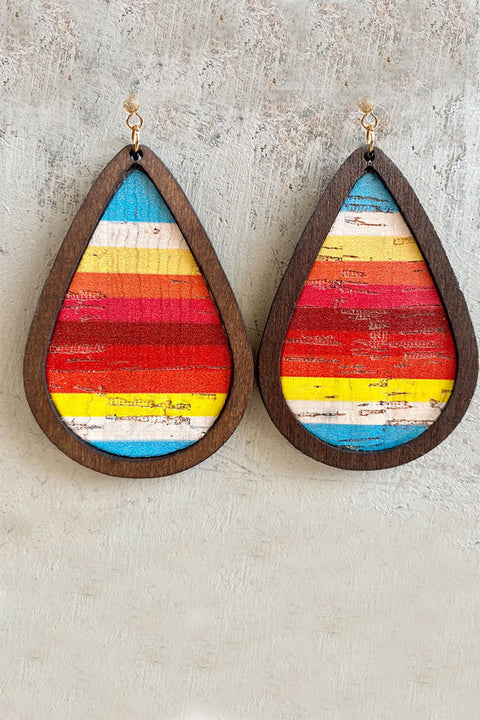 Western Cowboy Wooden Earrings