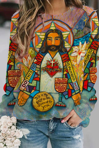 Heiliges Herz von Jesus-Sweatshirt