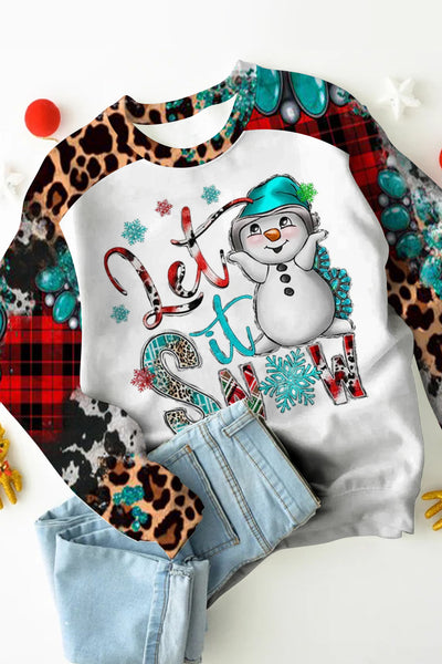 Let It Snow Round Neck Sweatshirt