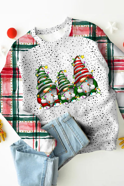 Christmas Gnome Plaid Sweatshirt