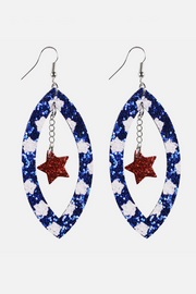 American Flag Stars and Stripes Earrings