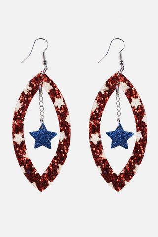 American Flag Stars and Stripes Earrings