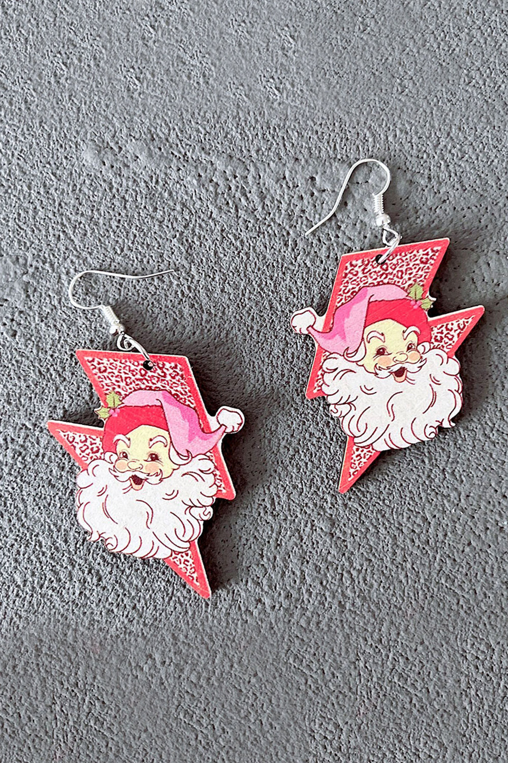 Santa Claus Wood Earring