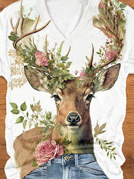 Christmas Print Casual T-Shirt