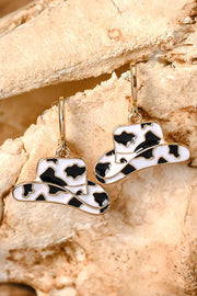 Cow Cowboy Hat Alloy Earrings