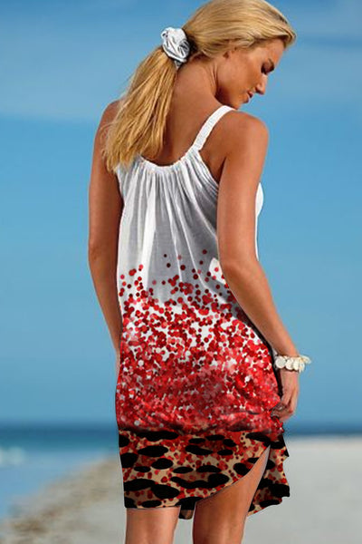 Glitter Leopard Love Beach Sleeveless Dress