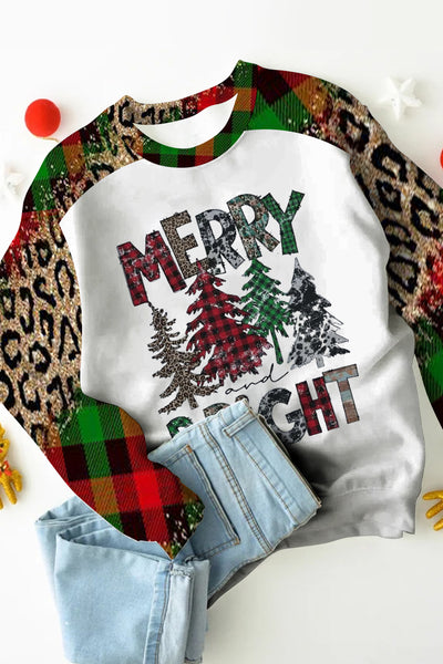 Merry And Bright Round Neck Sweatshirt