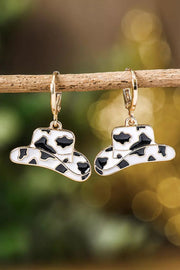 Cow Cowboy Hat Alloy Earrings