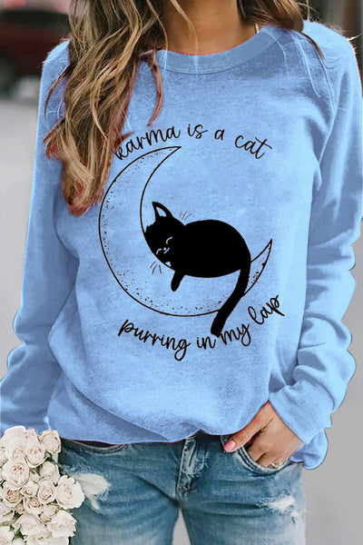Karma ist ein Katzen-Sweatshirt