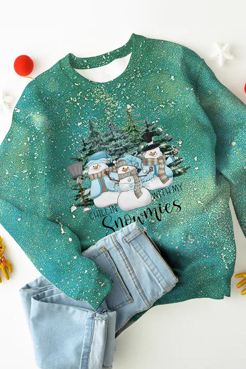 Chillin mit meinem Snowmies-Print-Sweatshirt