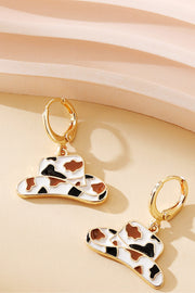 Cow Cowboy Hat Alloy Earrings