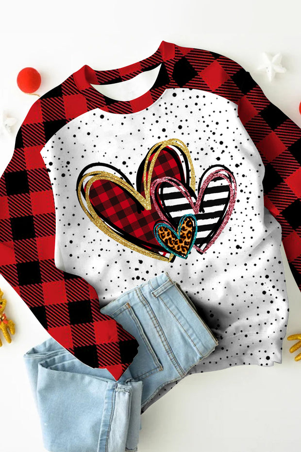 Heart Print Sweatshirt