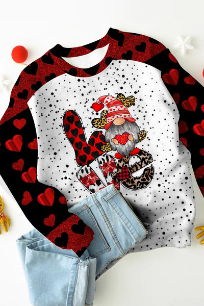 Plaid Love Gnome Sweatshirt