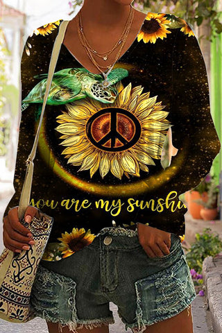You Are My Sunshine Hippie Art Sweatshirt